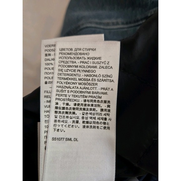 Levi Strauss & Co Womens's Denim Jacket 2XL Blue White Collar Long Sleeve - Picture 12 of 13